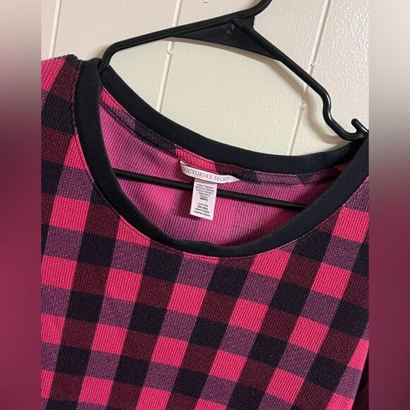 VS 2 piece Plaid Waffle Thermal Pajamas Set Small - Picture 2 of 7